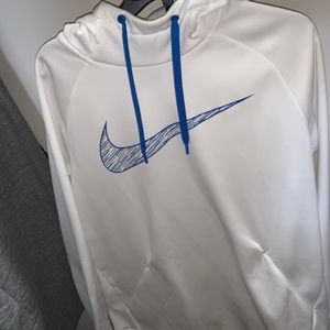 White/ blue nike men’s hoodie